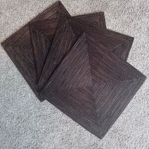 Potterya Barn Tava Handwoven Rattan Square Placemats
